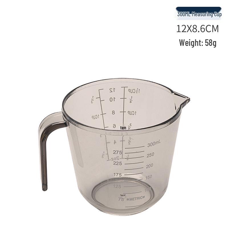Baking Tools: Large 600ml & 300ml Transparent Plastic Measuring Cups, Kitchen Utensils