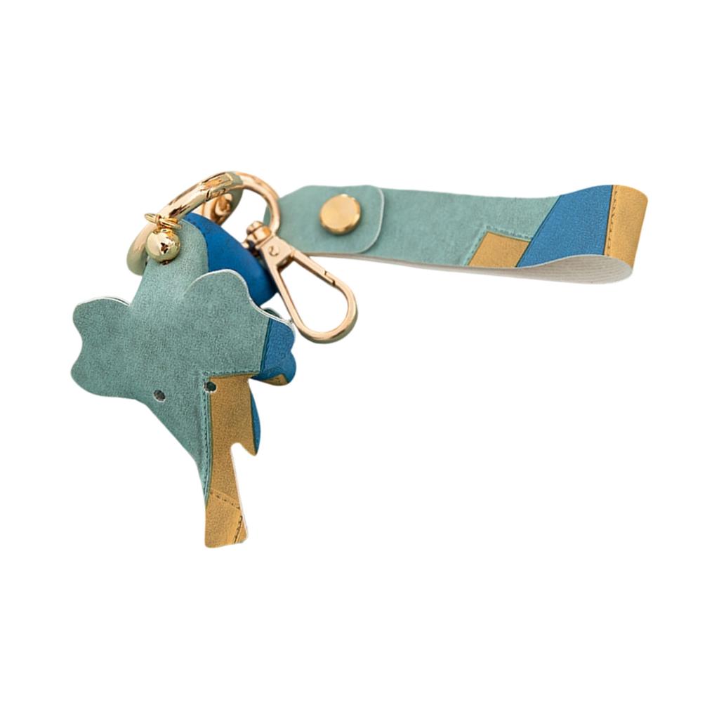 Cute Elephant Keychain Soft PU Leather Key Accessory for Bags Keys Gift Fashionable Animal Design Decorative Charm