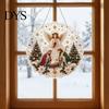 Faux Pearl Art Kits for Adults Christmas Ornament DIY Kit, Hanging Angel Santa Suncatcher, 3D Window Sparkling Sun Catcher Craft Kit Adults,