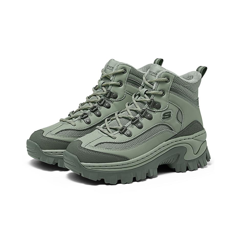 Skechers Dighton Scarpe Casual Alte Comode Resistenti all'Usura Traspiranti da Esterno Sneaker Donna Verde Oliva 177236-OLV