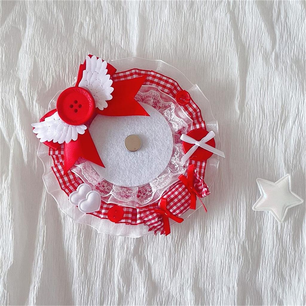 Cute Candy Themed Badge Holder Trendy Lace Badge Stand with Sweet Candy Elements for Daily Wear Parties Dates