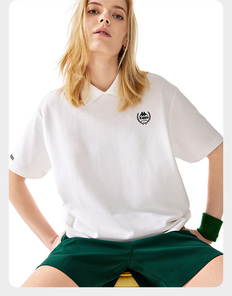 Kappa Short Sleeve New Women's POLO Half Sleeve Casual V-neck T-shirt