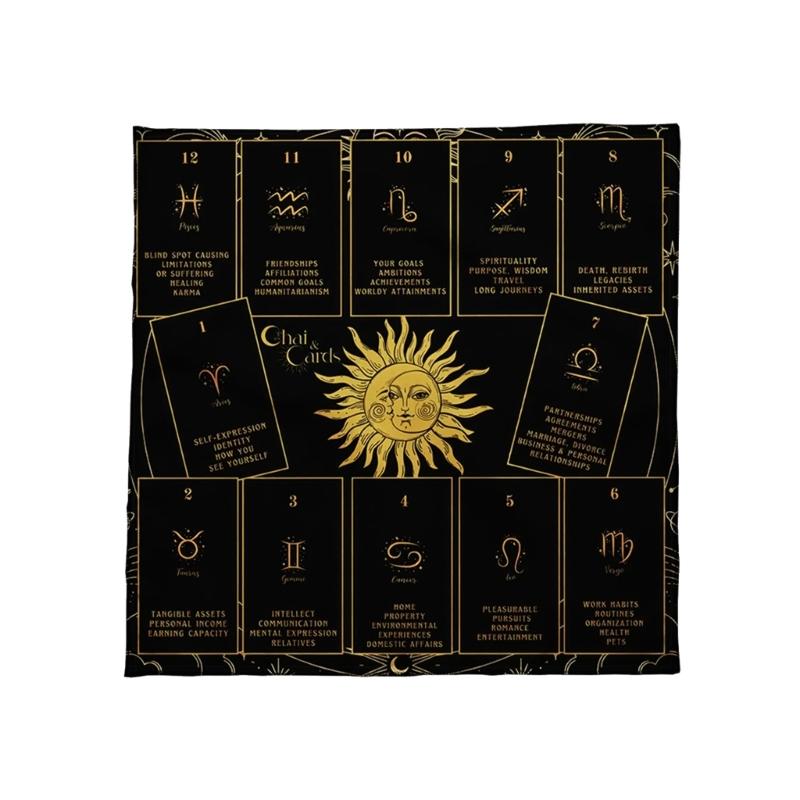 Velvets Oracles Cloth Durables Texture Mysterious Symbols Easy Maintain For Ritual Use