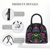 Mexican Floral Folk Pattern Insulated Lunch Bags High Capacity Polish Ethnic Flowers Reusable Thermal Bag Tote Lunch Box