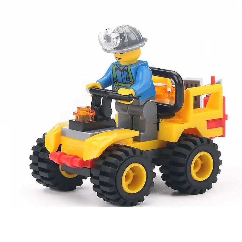 City Patrol Police Motorcycle Car Pursuit Prisoners Model Building Blocks Enlighten Action Figure Toys For Children