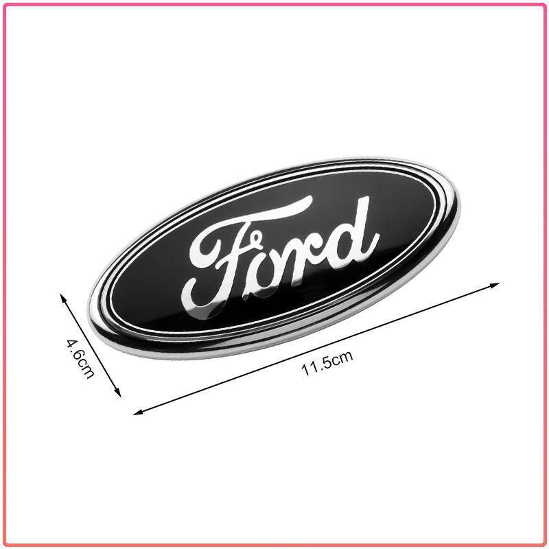 11,5X4,5cm BilLogotyp För Ford Ranger Escape Mondeo Fusion Fiesta Kuga Edge Focus Mustang Bakre Bagagelucka Emblemsdekal Tillbehör