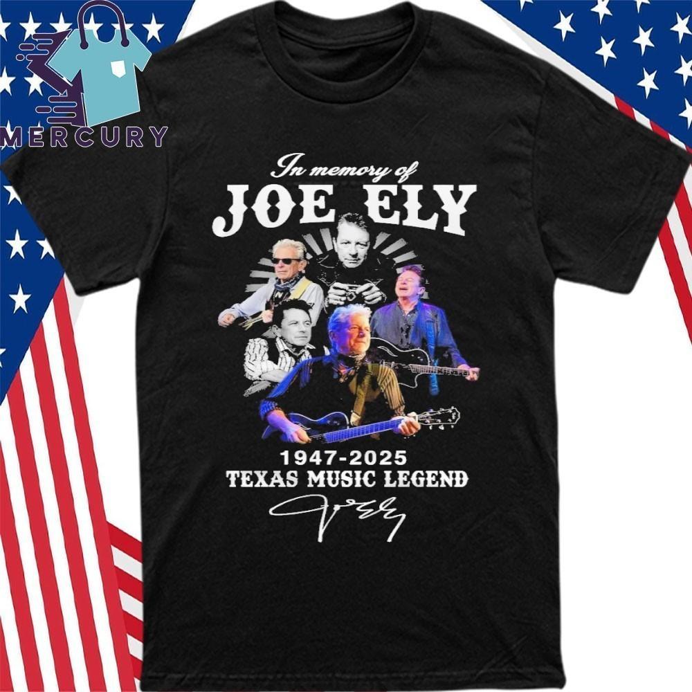 In Memory Of Joe Ely 1947-2025 Texas Music Legend Black Shirt BS651