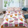 Colorful Dessert Comforter Cover Rainbow Donut Duvet Cover Girly Pastel Cake Bedding Sets Queen King Queen Size For Girls Kids