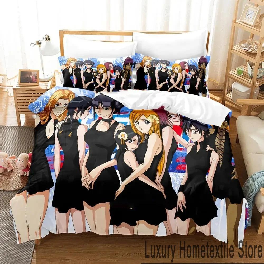 Anime Bleach Kurosaki Ichigo Bedding Set Duvet Cover Bed Set Quilt Cover Pillowcase Comforter king Queen Size Boys