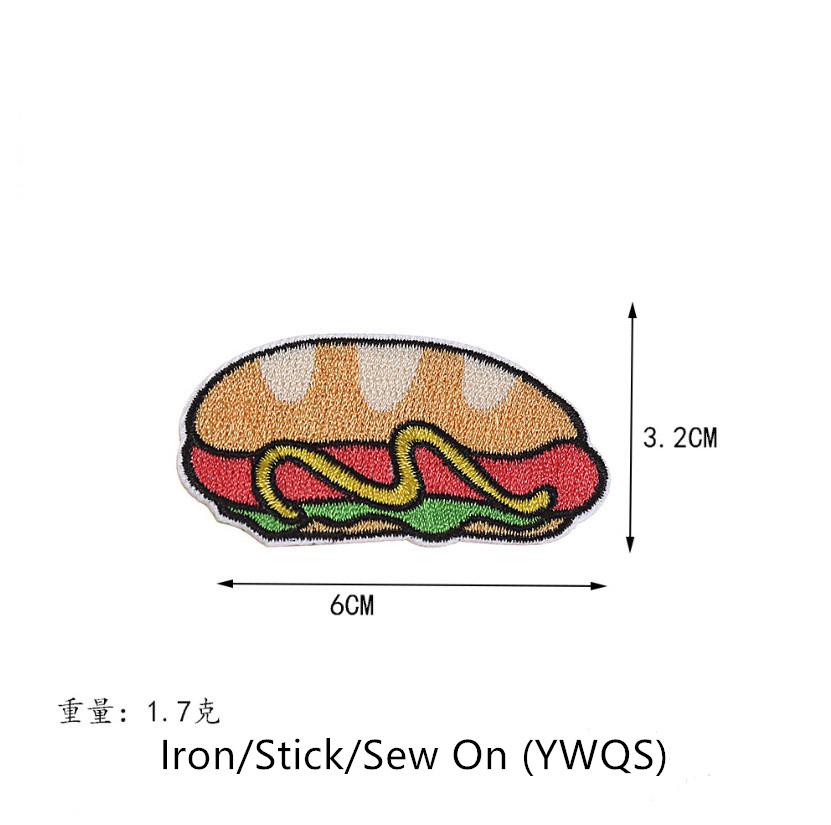 10 Pcs Stick Iron Food Embroidery Patches Embroidered Clothing Hat Bag Shoe Repair Material Phone Gift Box Decor DIY Accessory