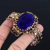 Blue Sapphire Bracelet, Handmade Gemstone Bracelet, 999 Copper Wire Wrapped Antique Jewelry, For Engagement Gift