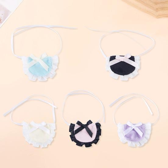 Hamster Lace Bandana Small Animals Semicircle Scarf Bib Towel with Bow for Hamster Guinea Pig Parrots Cosplay Costume Photo Props