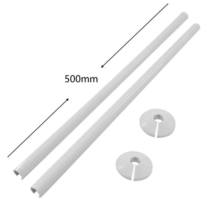 

2 шт. накладки на радиаторные трубы + хомуты для труб 15 x500мм/15мм хомуты для труб белый черный белый