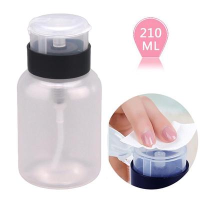Empty Clear Nail Art Pump Dispenser Acetone Polish Remover Alcohol 210 Ml Liquid Alcohol Press Nail Polish Remover Dispenser Cleaner Pumping Empty Bottle