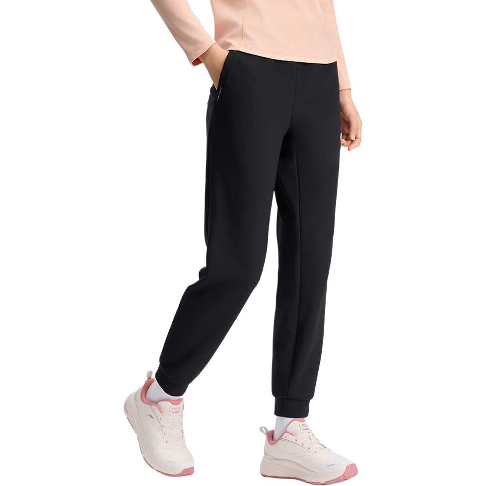 FILA Athletics Fitness Simple Casual Versatile Knitted Sports Pants Women Pants Deep-Black A11W511605FBK