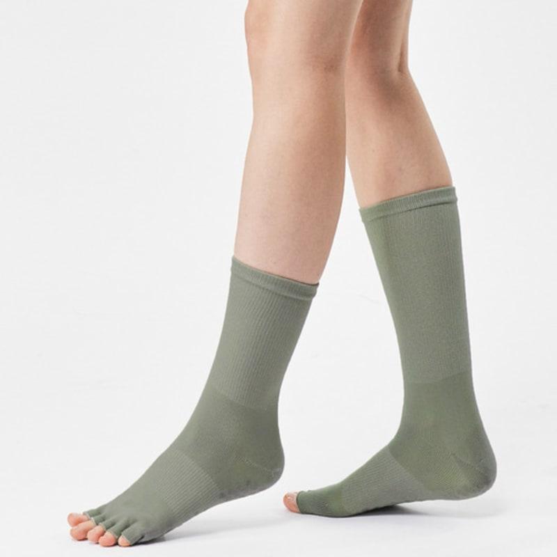 REXY Point Double-Sided Non-Slip Crew Half Toe Socks