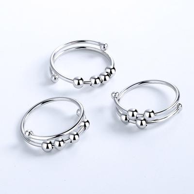 Ring Geometric Bead Decor Open Ring for Daily Life