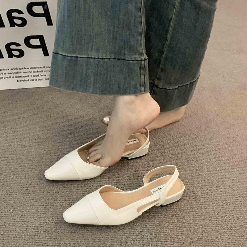 Summer Gladiator Cover Toe Women Sandals Shoes Fashion Shallow Slip On Ladies Casual Low Heel Sandalias