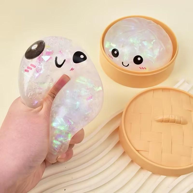 Cute Simulation Dumpling Squishy Ball Soft Decompression Decoration Funny Squeeze Fidget Gifts Party Favor Children'S Day Gift