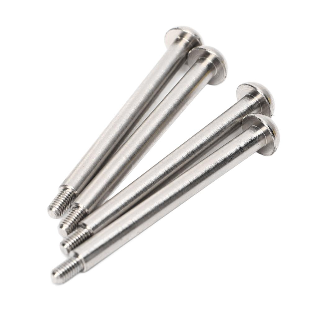 4pcs RC Rear Lower Hinge Pin Steel Aluminum Alloy RC Hinge Pin with M3 Nut for ARRMA 1 7 1 8 Series Silver