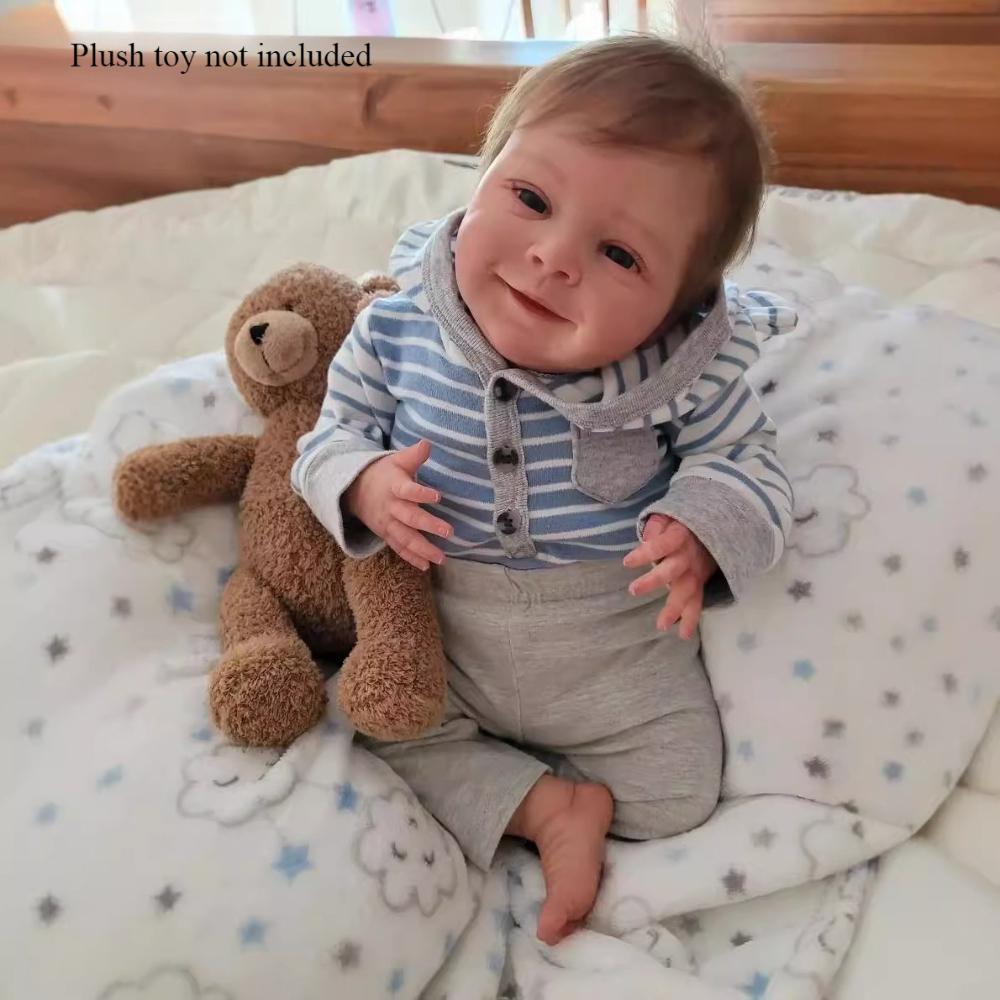 

18-дюймовые куклы-реборн, имитирующие новорожденных, Себастьян, мягконабивное хлопком тело, реалистичная кукла-реборн Бебе, куклы, детский рождественский праздничный подарок cloth body