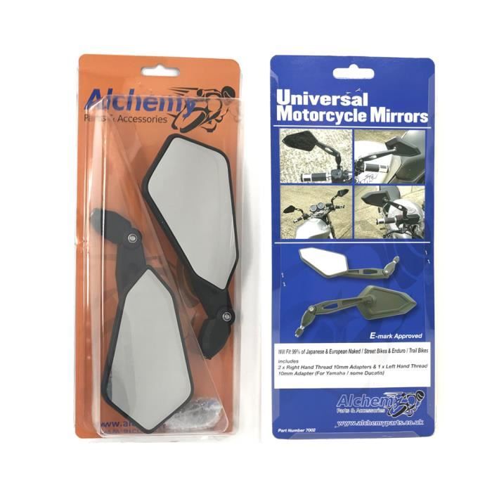 Excellente Qualité E-marqué Nue Et Supermoto Moto Miroirs D'aile De Moto Pièces D'alchimie De Marque