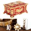 Metal Enamel Jewelry Box Rectangular Jewelry Organizer Trinket Box  Gemstone Storage Tray