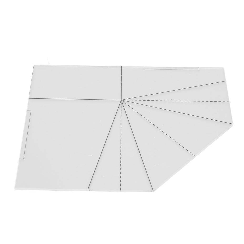 Faltbare Lebensmittelkorb-Nähvorlage, transparente Acryl-Nähvorlage für Handtaschen, DIY-Nählineal