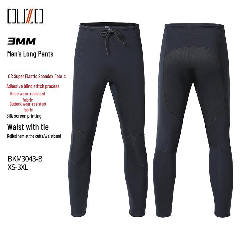 OUZO 3mm Unisex Two-Piece Wetsuit for Diving, Snorkeling, Surfing, and Winter Swimming – Cold Protection and Warmth Top and Pants.
