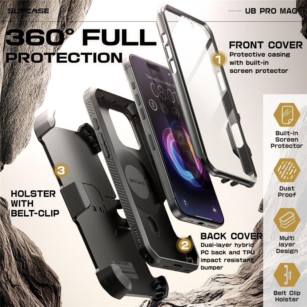 Supcase Ub Pro Mag Magsafe Iphone 16 Pro Max Schwarz