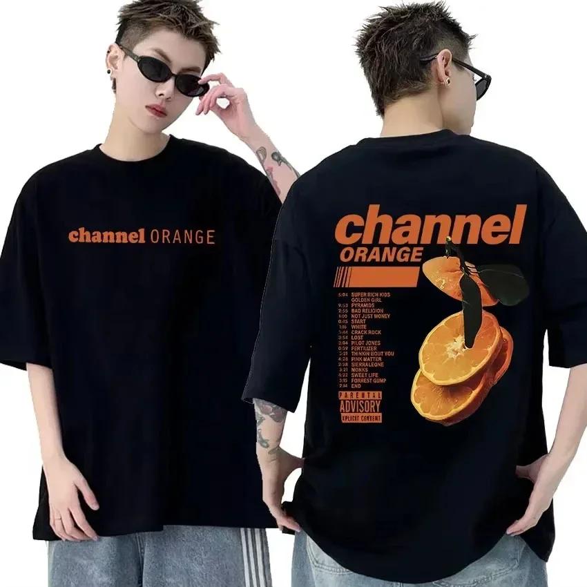 Rapper Frank Retro Graphic Tričko Pánské Hip Hop Ocean Album Oblečení Trička Y2k Unisex Blond Fashion Oversized Bavlněné tričko