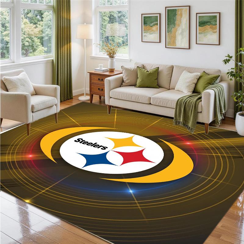 Pittsburgh Steelers Design Kristalfluweel Tapijt Zacht Decoratief Matje voor Slaapkamer Entree