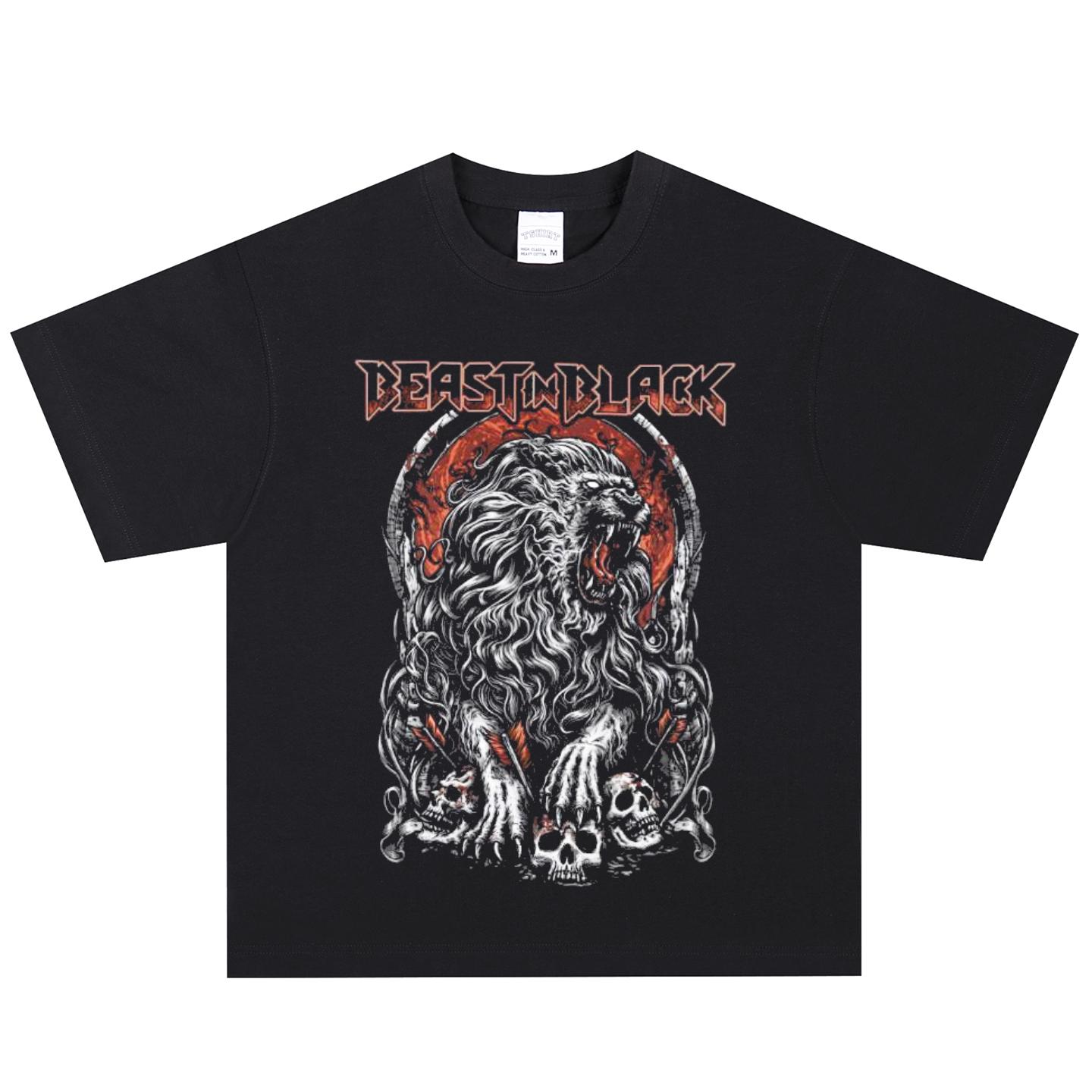 Beast In Black T-Shirt, Soft Fabric Casual Daily Wear L