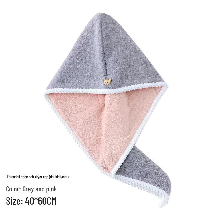 Double-Layer Quick-Dry Super Absorbent Hair Towel Wrap