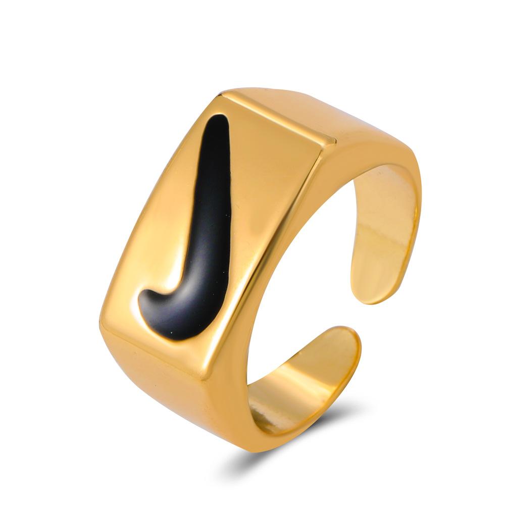 

2026 Ретро Кольцо с Открытой Проверкой – Модное Хип-Хоп Изогнутое Кольцо для Мужчин и Женщин Opening adjustable