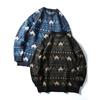 Japan Fashion Retro Ethnic Style Jacquard Sweater Men's Autumn and Winter Idle Style Foreign Trade Cattle Goods Inner Wear Knit Outerwear