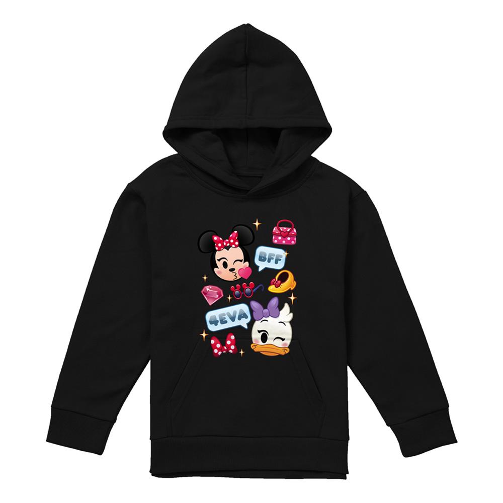 Disney Childrens/Kids Minnie Mouse & Daisy Emoji Hoodie
