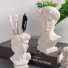 Kreative Kunst Blumentopf Make-Up Pinsel Lagerung Stift Halter David Statue Harz Medici Vase Desktop Organizer Home Decor Ornamente