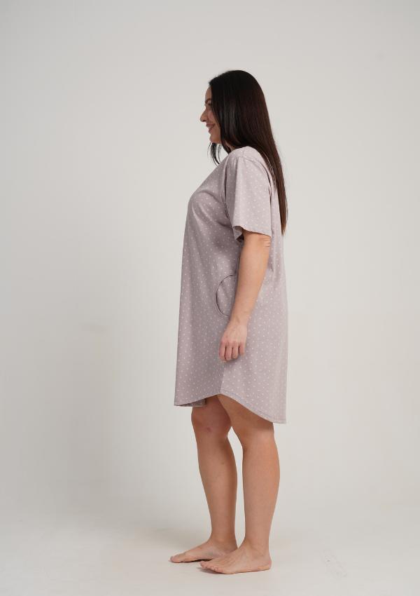 Women's Nightgown 4XL Vienetta Cotton Short Sleeve For Summer Nice