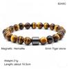 Black Stone Tiger Eye Magnetic Bead Bracelet