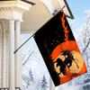 2D Flat - 2D Flat - 1pc 2D Flat, Decorative Flag, Japanese Samurai Dragon And Flame Pattern Single-Sided Printed Banner, Black And Red Color Artistic