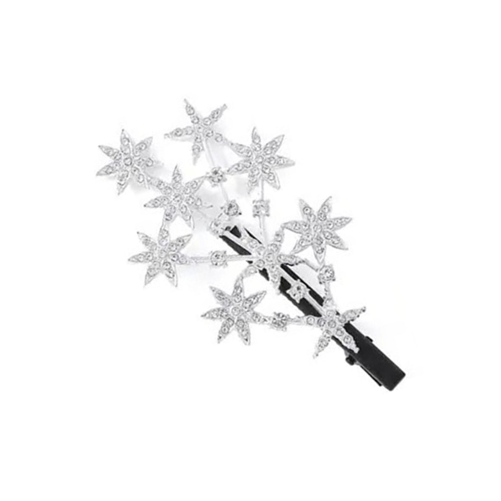 

Модная Прочная Сплавная Заколка-Крокодил Звезда Портативная для Повседневной Носки и Особых Случаев Ежедневное Использование серебряный