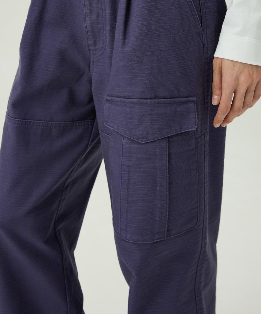 MAGOODGAN Chino 4308 Satin Cotton Cargo Wide Fit Navy Military Pants