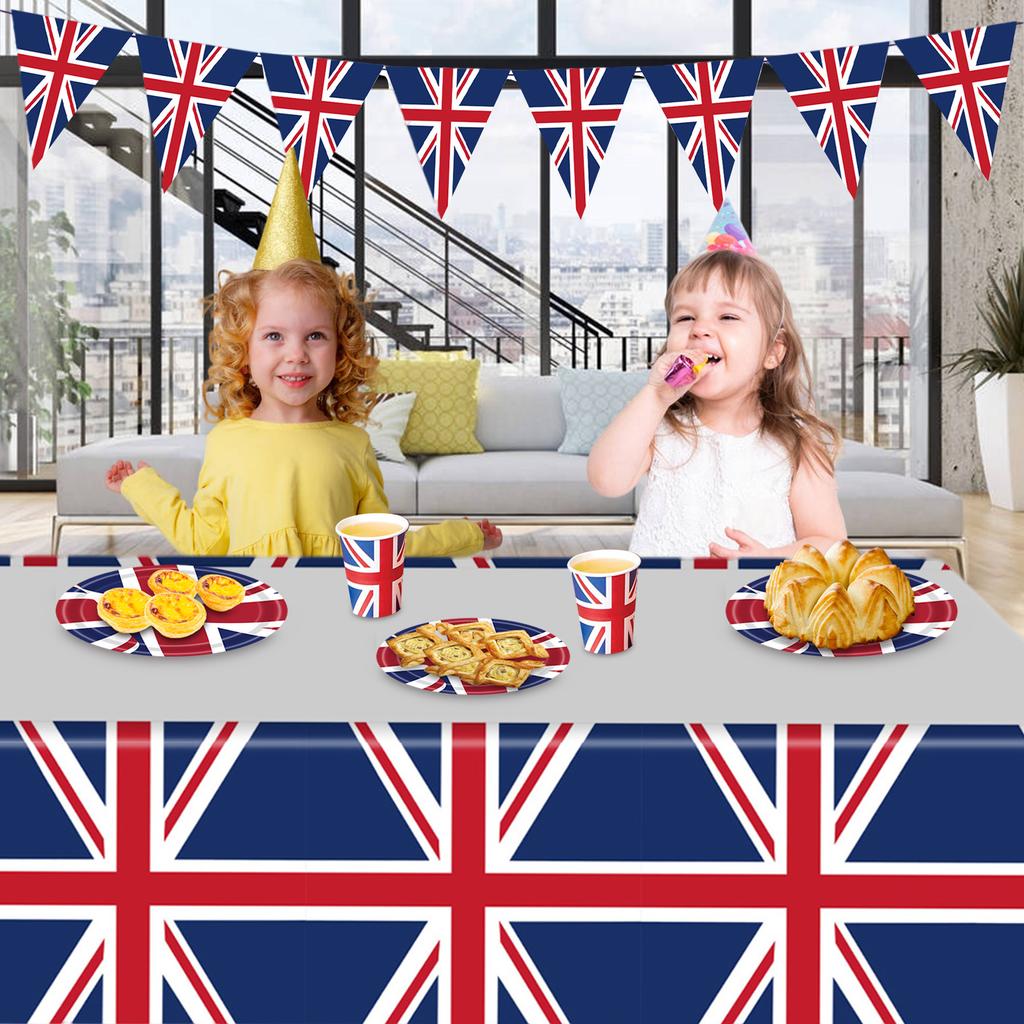 Union Jack Flag Bunting 2025 Queens Jubilee Decorations Party Supplies British Union Flag Bunting Banner Garlands Party Decors