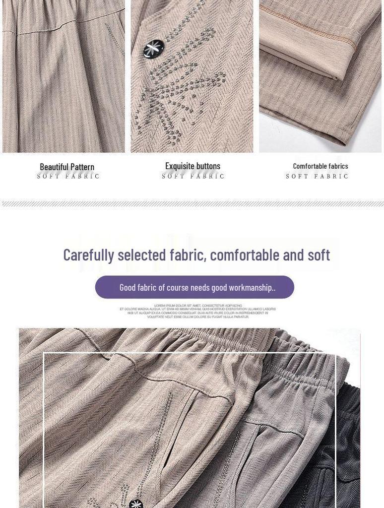 Summer Thin Large Size Nine-Point Pants for Middle-Aged and Elderly Women