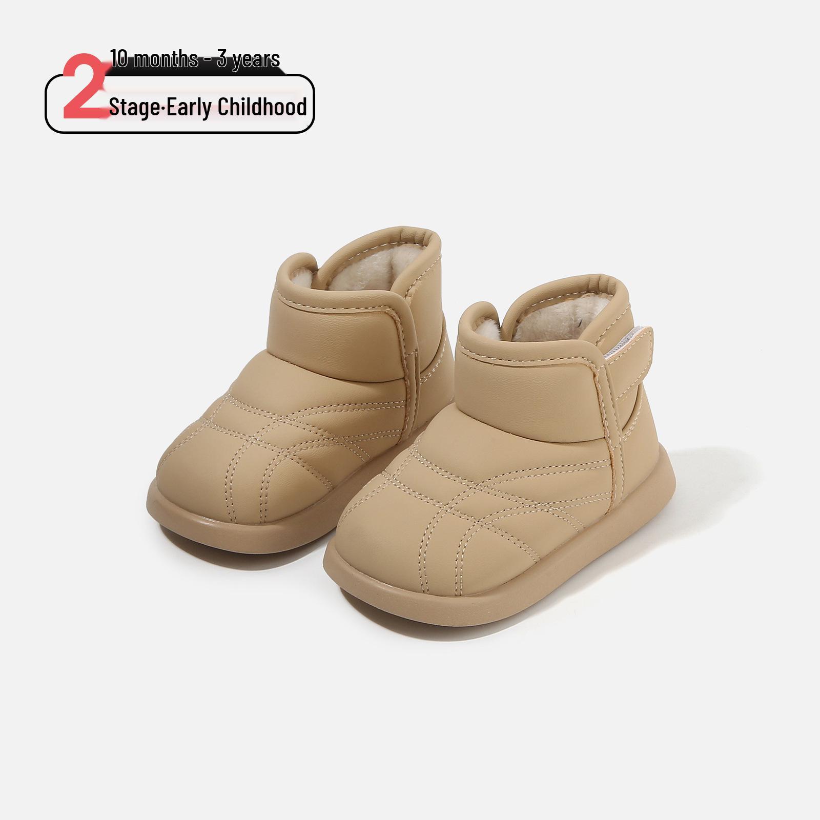 

2025 Winter Baby Walker Shoes: Soft Sole Snow Boots, Non-slip Cotton, Warm Fashion for Boys & Girls Factory order 16-20 (120 pairs) хакі