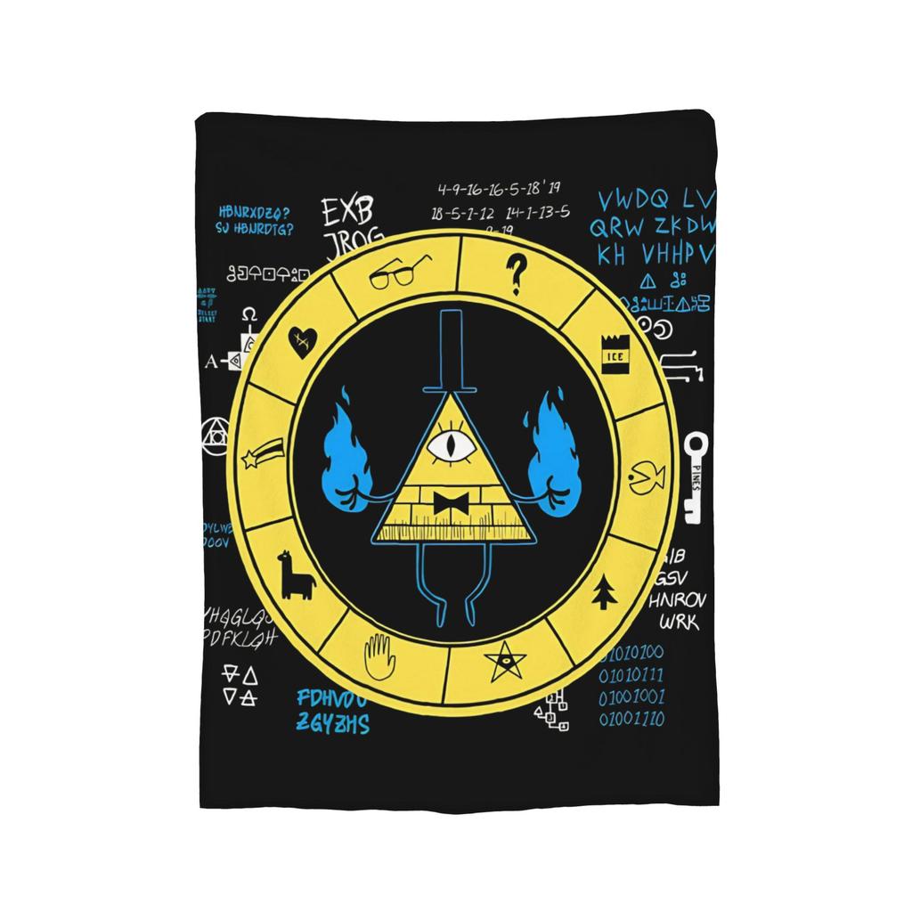 Gravitys Falls Bill Cipher Blanket Flannel  Super Warm Throw Blankets for Bedding Couch Bedroom Quilt