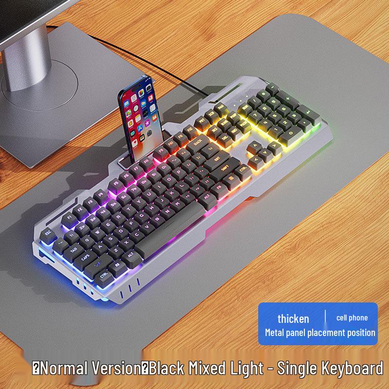 Wired Gaming Keyboard, Mouse & Headset Set - E-sports Mechanical Desktop Peripherals