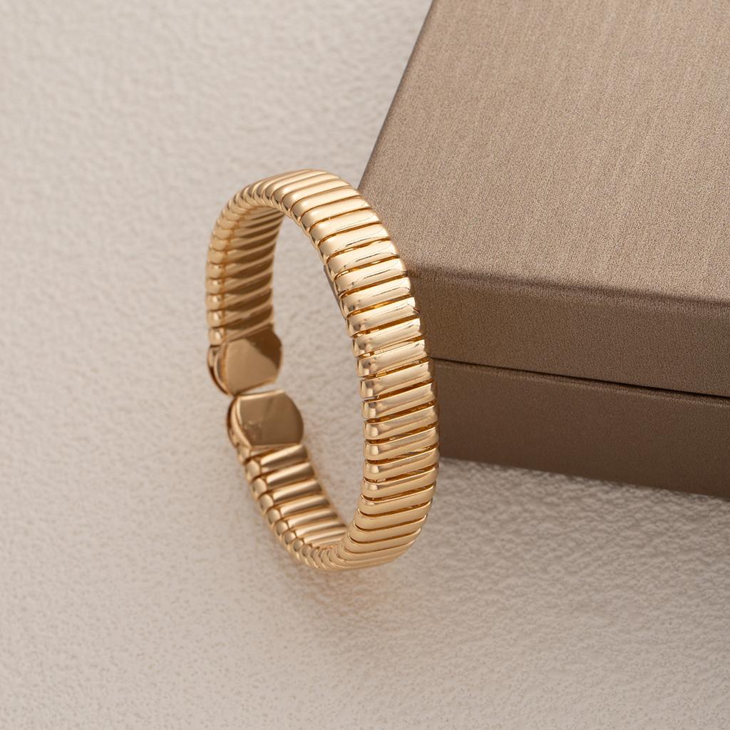 Metal Style Personalized Snake Bone Bracelet Collar Exaggerated Opening Design Jewelry Wide Edge Vertical Pattern Necklace