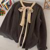 Sweaters Coat Cardigan for Women Winter Oversize Fleece Thickened Solid Color Loose Long Sleeve Knit Sweaters Coat